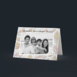 Beach Christmas Horizontal Photo Folded Holiday Card<br><div class="desc">Beach Christmas photo cards. Tropical seashells, in light, natural colours, on the front with an angled photo template, framed in white. "Warmest Christmas Wishes" greeting, in handwritten font, is easy to change. The very light grey background carries over to the inside top of the card. Personalise with a custom message,...</div>
