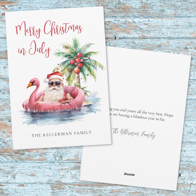 Beach Christmas In July Holiday Card (Beach Christmas In July Holiday Card)