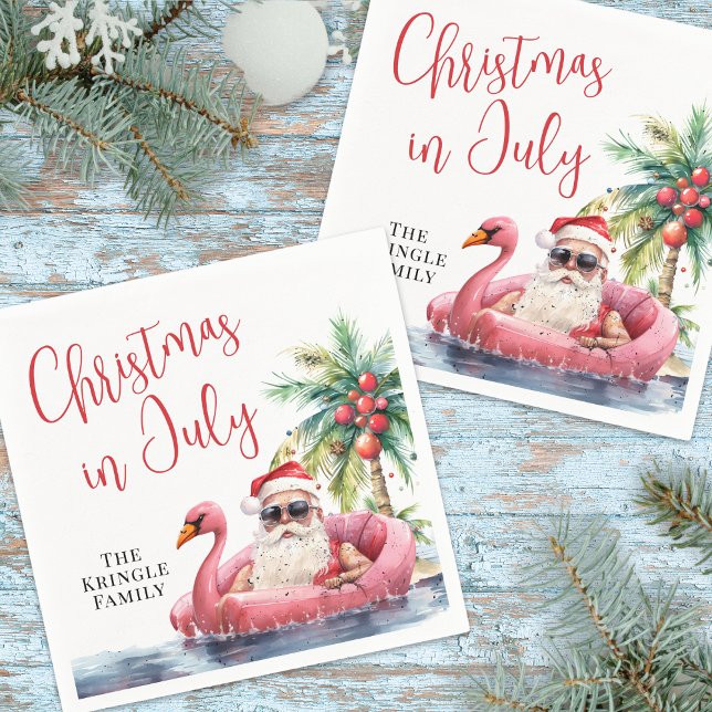 Beach Christmas In July Napkin (Beach Christmas In July Napkins)