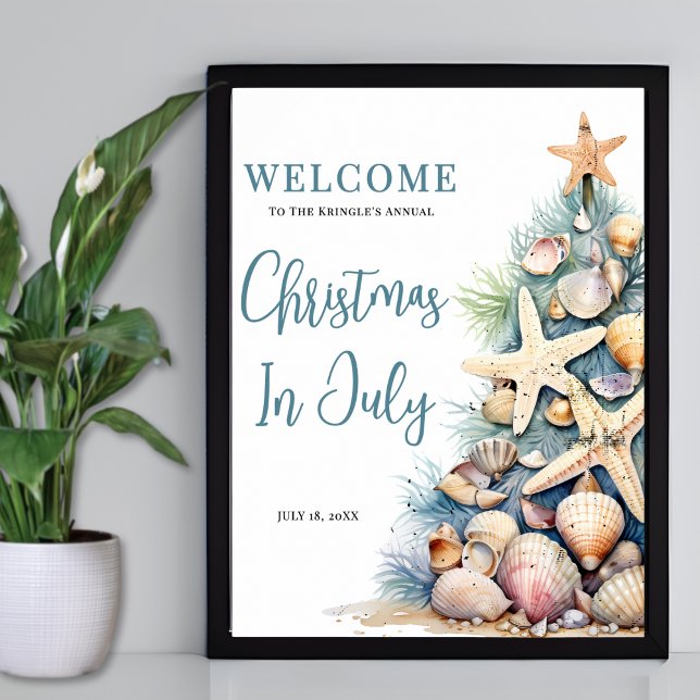 Beach Christmas Is July Welcome Sign (Beach Christmas Is July Welcome Sign)