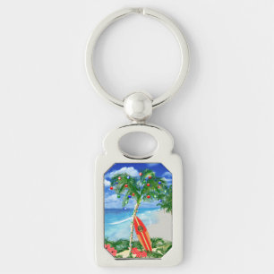 Beach Christmas Key Ring
