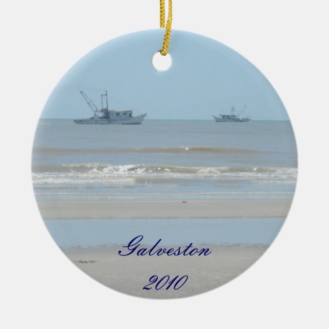 Beach Christmas Ornament (Front)