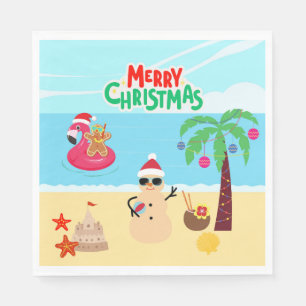 Beach Christmas Party Napkin