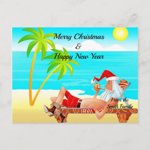 Beach Christmas Postcard