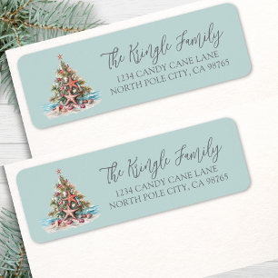 Beach Christmas Return Address