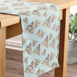 Beach Christmas Short Table Runner<br><div class="desc">Get into the holiday spirit with this festive Christmas table runner featuring a repeating pattern of Christmas trees made of shells and starfish. Perfect for bringing beachy holiday vibes to your table, this runner is a fun and stylish choice for anyone who lives in tropical places like Florida, Hawaii, or...</div>