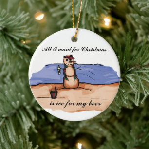 Beach Christmas Vacation Ceramic Tree Decoration