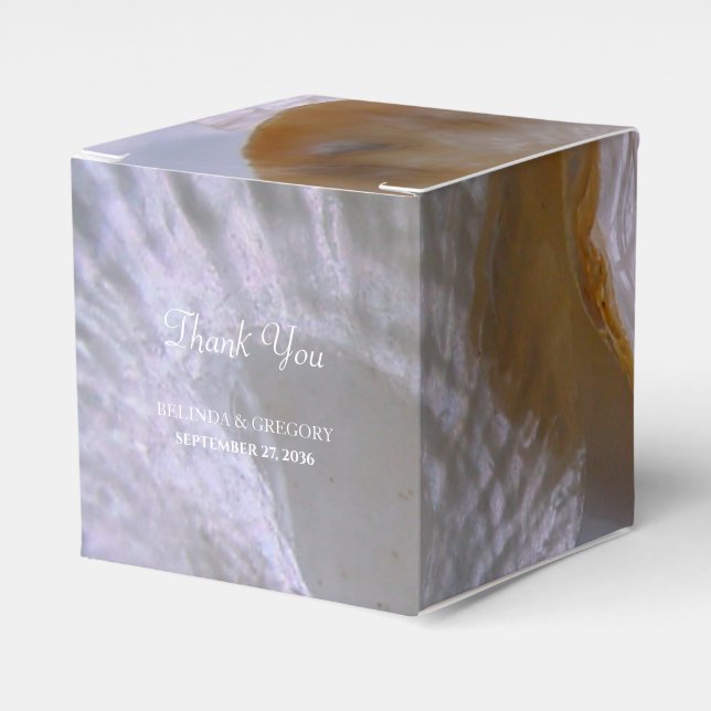 Beach Clams Wedding  Favour Box (Front Side)