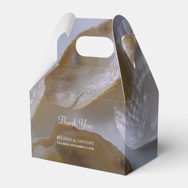 Beach Clams Wedding Favour Box (Front Side)