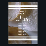 Beach Clams Wedding Guest Names Table Number<br><div class="desc">This beach design features seashell clams. Beach themed wedding design with a clams background and white text. White lines creating ribbons are positioned above and below the text. This is the perfect beach destination wedding design ideal for all seasons. Elegant beach wedding gift favour tag design with modern elements. Matching...</div>