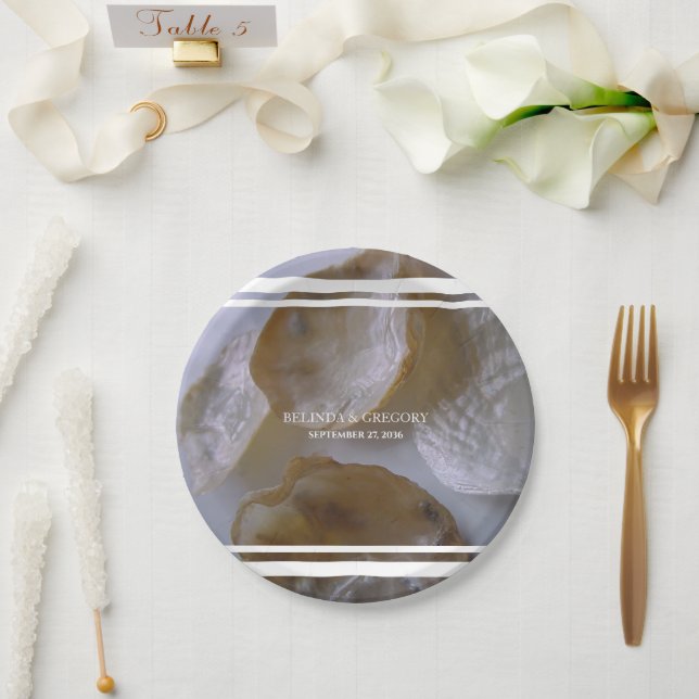 Beach Clams Wedding  Paper Plate (Wedding)