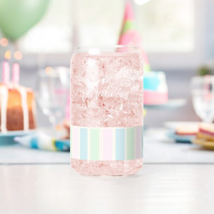 Beach Club Birthday Can Glass
