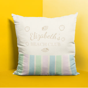 Beach Club Birthday Cushion