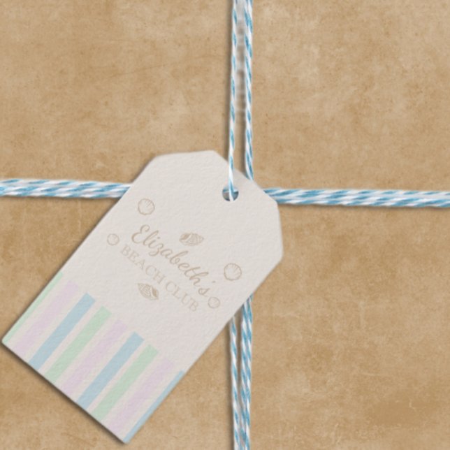 Beach Club Birthday Gift Tags (Creator Uploaded)