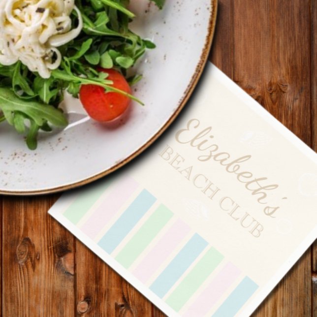 Beach Club Birthday Napkin (Creator Uploaded)