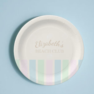 Beach Club Birthday Paper Plate