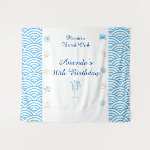 Beach Club Birthday Tapestry