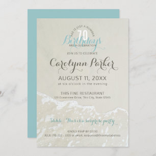 Beach Coastal 70th Birthday Invitation