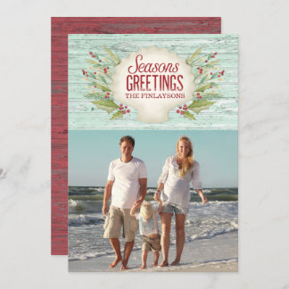 Beach Coastal Christmas Holiday Photo Card