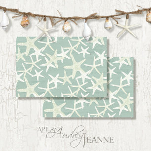 Beach Coastal Home Decor Starfish Mint Decoupage Tissue Paper