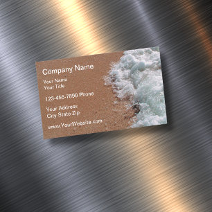 Beach Coastal Magnetic Business Card