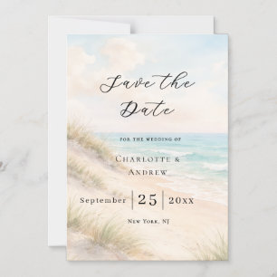 Beach coastal magnetic wedding Save the Date Card
