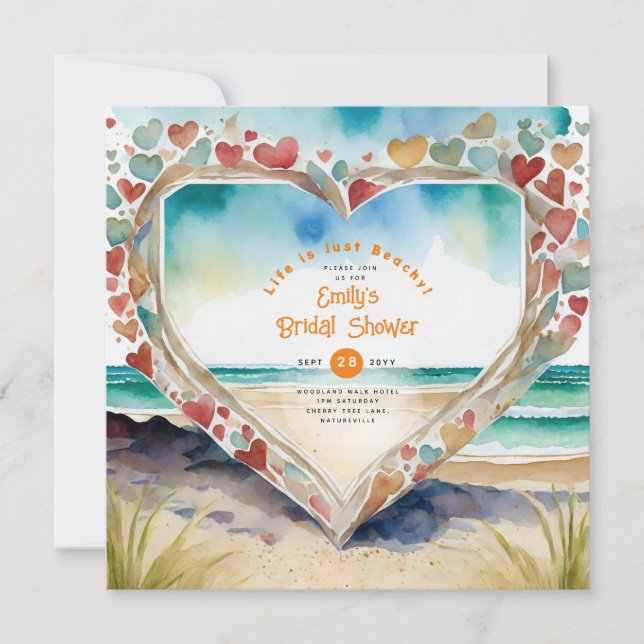 Beach Coastal Ocean BABYSHOWER BIRTHDAY WEDDING Invitation (Front)