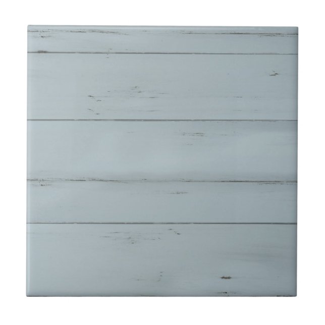 Beach Coastal Ocean Matching Dusty Blue Wood Tile (Front)