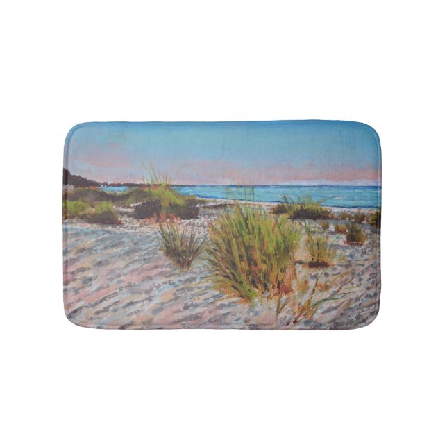 Beach & Coastal | Painted Shoreline Bath Mat (Front)