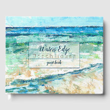 Beach Coastal Painting Vacation Rental Guest Book