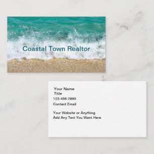 Beach Coastal Realtor Theme Business Cards