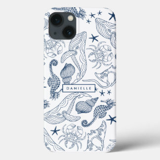 Beach Coastal Sea Creatures iPhone 13 Case