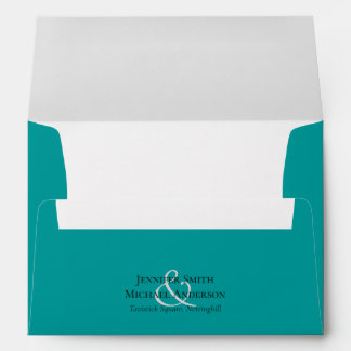 Beach Coastal Teal Blue Self Addressed Envelope