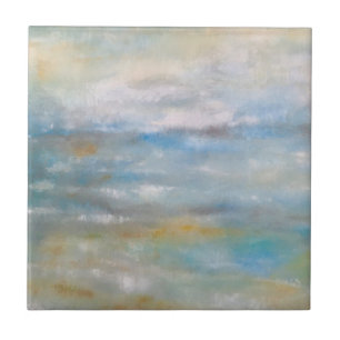 Beach Coastal Theme Abstract Beach Art Tile
