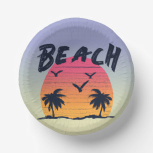 Beach/coastal/tropical/Hawaiian Paper Plate