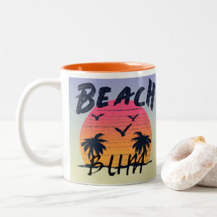 Beach/coastal/tropical/Hawaiian Two-Tone Coffee Mug