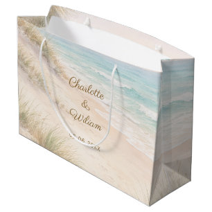 Beach coastal wedding large gift bag