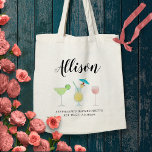 Beach Cocktails Bachelorette Bridesmaid Name<br><div class="desc">Fill this lovely bag with the accessories your girls need for your bachelorette or wedding weekend!</div>
