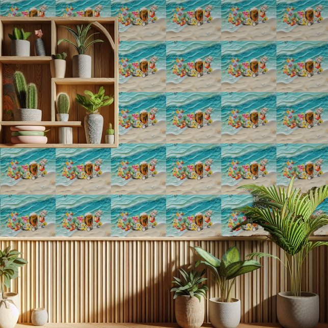 Beach Cocktails Tropical Fruits Bachelorette Party Wallpaper (Beach Cocktails Tropical Fruits Bachelorette Party Wallpaper)