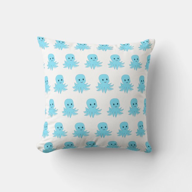 Beach Collection: Octopus Throw Pillow (Front)