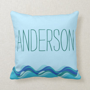 Beach Collection Wave Name Pillow