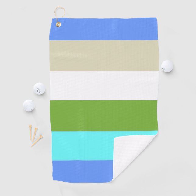 Beach Colour Stripes of Sint Maarten  Golf Towel (InSitu)