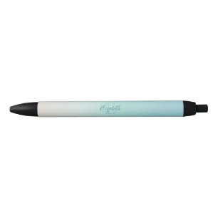 Beach Colours Gradient   Minimal Monogram Black Ink Pen