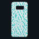 Beach Coral Reef Pattern Nautical White Blue Case-Mate Samsung Galaxy S8 Case<br><div class="desc">This pretty ocean / beach-inspired repeating nautical pattern looks like an intricately-woven coral reef in white on a beachy - blue background. The original, elegant coral reef design is made in a stencil look. The colour of blue is reminiscent of bright, clear tropical seas. This simple, modern design is perfect...</div>