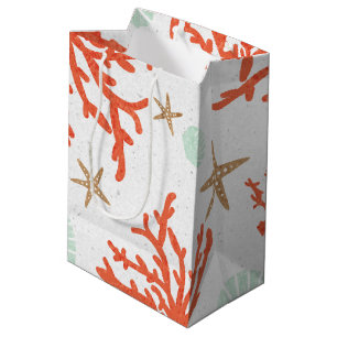 Beach Coral Reef Sea Shell & Starfish Gift Bag