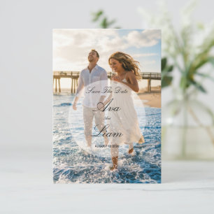 beach costal photo Save The Date Card