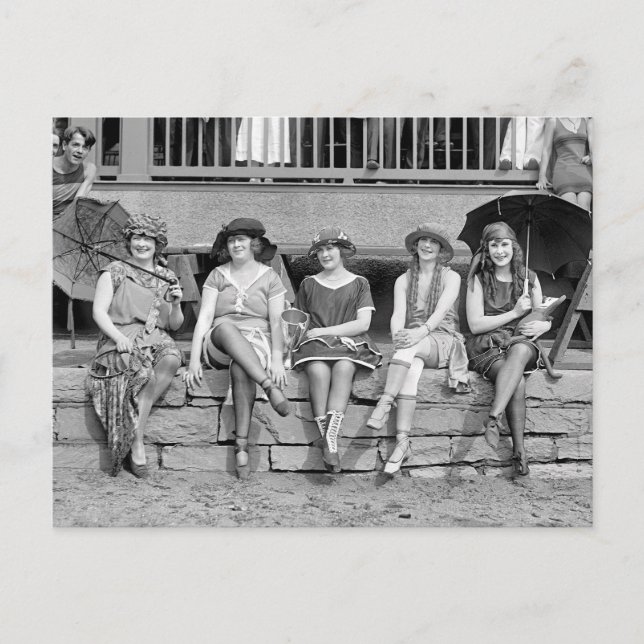 Beach Costume Contest, 1921 Postcard (Front)