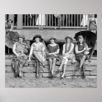 Beach Costume Contest, 1921. Vintage Photo