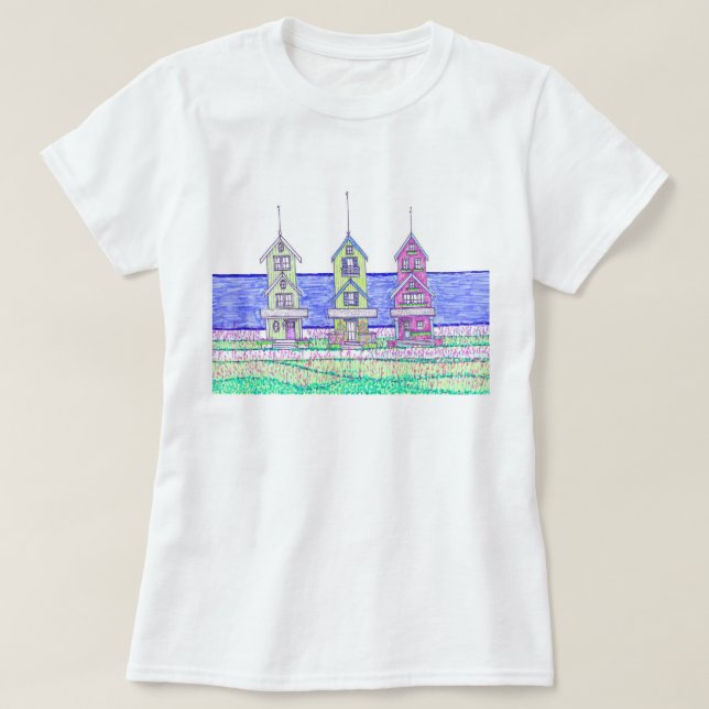 Beach Cottage Trio Tshirt (Design Front)