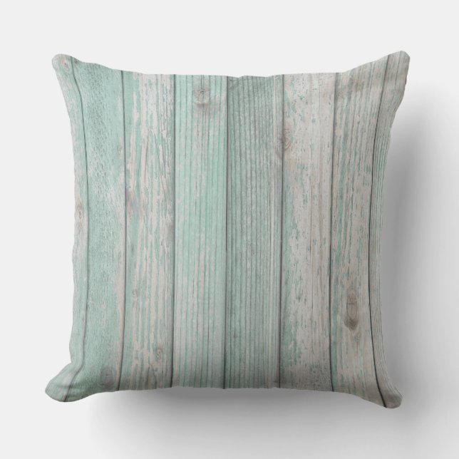 Beach Cottage Wood Cushion (Front)